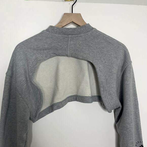 Stella Mcarthy Cropped Sweatshirt Grey Pullover Womens Size Small - Picture 7 of 9